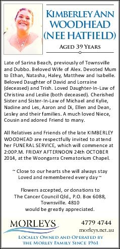 WOODHEAD, Kimberley Ann