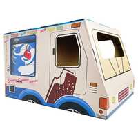 Zodiac Cardboard Cat Scratcher & Lounger - Blue Ice Cream Van