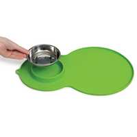 Catit Flower Fountain Placemat with Stanless Steel Bowl - Green