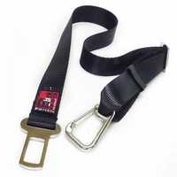 Black Dog Seat Belt Strap to Harness Dogs for Car Trips - Long