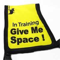 Black Dog "Give Me Space" Awareness Vest for Dogs - Large