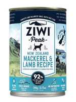 Ziwi Peak Moist Grain Free Dog Food - Mackerel & Lamb - 390g x 12 Cans