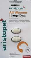 AristoPet Intestinal All Wormer Tablets for Large Dogs 2 Tablets