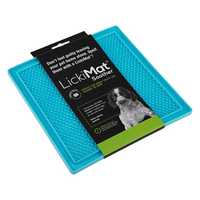 Lickimat Soother Original Slow Food Licking Mat for Cats & Dogs - Blue