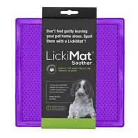 Lickimat Soother Original Slow Food Licking Mat for Cats & Dogs - Purple