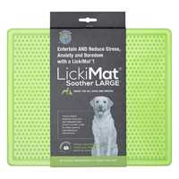 Lickimat Soother Original Slow Food Licking Mat for Cats & Dogs X-Large - Green
