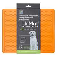 Lickimat Soother Original Slow Food Licking Mat for Cats & Dogs X-Large - Orange