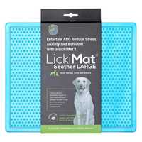 Lickimat Soother Original Slow Food Licking Mat for Cats & Dogs X-Large - Blue