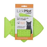 LickiMat Casper Slow Food Bowl Anti-Anxiety Mat for Cats - Green