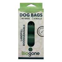 Biogone Biodegradable Dog & Cat Poo Bags - 4 rolls/80 bags