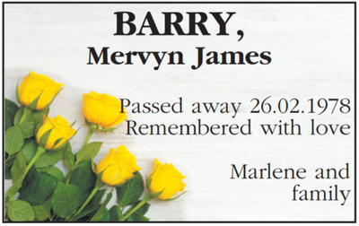 BARRY, Mervyn James