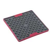 LickiMat Buddy Tuff Slow Food Bowl Anti Anxiety Licking Mat for Dogs - Red