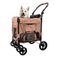 Ibiyaya Gentle Giant Dual Entry Pet Wagon Stroller Pram for Dogs up to 25kg - Peach