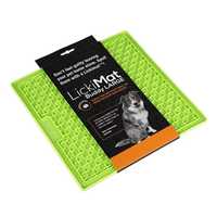 LickiMat Buddy Original Slow Food Licking Mat for LARGE Dogs - Green