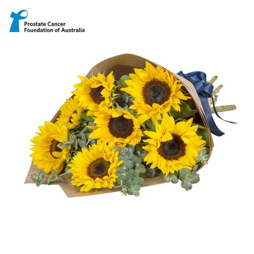 Show your support and brighten someone's day with a bunch of fresh and beaming sunflowers, wrapped in...