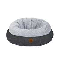 Charlies Pet Winter Short Plush Round Bed Non Slip Bottom Grey Large Pet: Dog Category: Dog Supplies ...