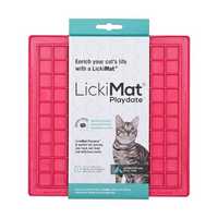 Lickimat Playdate Original Slow Food Licking Mat for Cats - Pink