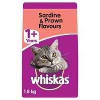 Whiskas 1 Plus Sardine And Prawn Dry Cat Food 800g Pet: Cat Category: Cat Supplies  Size: 0.8kg 
Rich...