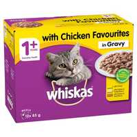 Whiskas Wet Cat Food Adult Chicken Flavours Gravy 12 X 85g Pet: Cat Category: Cat Supplies  Size: 1.1kg...