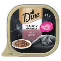 Dine Classic Collection Saucy Morsels With Salmon Wet Cat Food Tray 85g Pet: Cat Category: Cat Supplies...