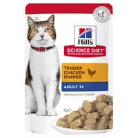 Hills Science Diet Senior Cat 7 Plus Chicken Wet Pouches 12 X 85g Pet: Cat Category: Cat Supplies ...