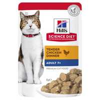 Hills Science Diet Senior Cat 7 Plus Chicken Wet Pouches 48 X 85g Pet: Cat Category: Cat Supplies ...