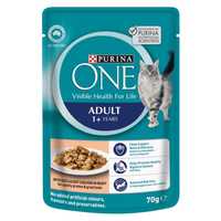 Purina One Adult Chicken Wet Cat Food 12 X 70g Pet: Cat Category: Cat Supplies  Size: 0.9kg 
Rich...