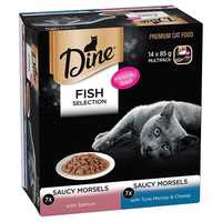 Dine Multipack Classic Collection Saucy Morsels Fish Selection Wet Cat Food Tray 42 X 85g Pet: Cat...
