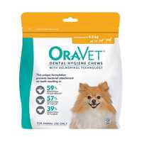 Oravet Dental Hygiene Chews Extra Small 56 Chews Pet: Dog Category: Dog Supplies  Size: 1.3kg 
Rich...