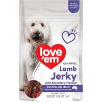 Love Em Lamb And Rosemary Jerky 200g Pet: Dog Category: Dog Supplies  Size: 0.1kg 
Rich Description:...