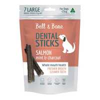 Bell And Bone Salmon Mint And Charcoal Dental Dog Treats Large Pet: Dog Category: Dog Supplies  Size:...
