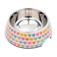 Fuzzyard Candy Hearts Bowl Large Pet: Dog Category: Dog Supplies  Size: 0.6kg Material: Stainless Steel...