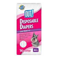 Out Disposable Diaper Medium 14 Pack Pet: Dog Category: Dog Supplies  Size: 0.4kg 
Rich Description:...