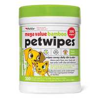 Petkin Mega Value Bamboo Eco Pet Wipes 200 Pack Pet: Dog Category: Dog Supplies  Size: 0.9kg 
Rich...
