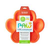 Pet Dreamhouse Paw 2 In 1 Slow Feeder Bowl Lick Pad Combo Orange Each Pet: Dog Category: Dog Supplies ...