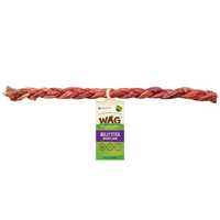 Wag Dog Treats Bully Stick Braided 2 Pack Pet: Dog Category: Dog Supplies  Size: 0.1kg 
Rich...