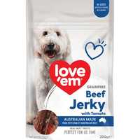 Love Em Beef And Tomato Jerky 200g Pet: Dog Category: Dog Supplies  Size: 0.2kg 
Rich Description: Show...