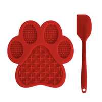 Mimi And Munch Paw Lick Mat With Spatula Red Each Pet: Dog Category: Dog Supplies  Size: 0.2kg Colour:...