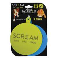 Scream Silicone Pet Food Can Cover Loud Green Blue 2 Pack Pet: Dog Category: Dog Supplies  Size: 0.1kg...