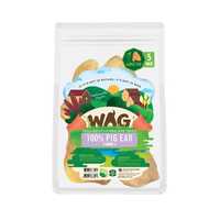 Wag Pig Ear Multipack 5pk Dog Treats Large Pet: Dog Category: Dog Supplies  Size: 0.1kg 
Rich...