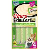 Inaba Churu Skin And Coat Chicken With Scallop Recipe 4 Pack Pet: Cat Category: Cat Supplies  Size:...