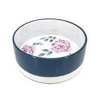 Pupstyle Fresh Blooms Ceramic Bowl Each Pet: Dog Category: Dog Supplies  Size: 0.8kg Material: Ceramic...