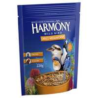 Harmony Mealworms 120g Pet: Bird Category: Bird Supplies  Size: 0.1kg 
Rich Description: Mealworms are...