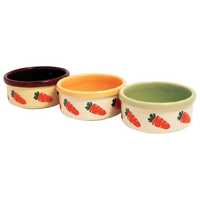 Rosewood Ceramic Carrot Rabbit Bowl Each Pet: Small Pet Category: Small Animal Supplies  Size: 0.4kg...