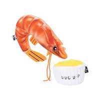 La Doggie Vita Bbq Prawn And Dipping Sauce Plush Toy With Squeaker Each Pet: Dog Category: Dog Supplies...