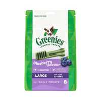 Greenies Blueberry Flavour Large Dog Dental Treats 8 Chews Pet: Dog Category: Dog Supplies  Size: 0.4kg...