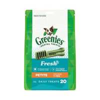 Greenies Fresh Petite Dog Dental Treats 20 Chews Pet: Dog Category: Dog Supplies  Size: 0.4kg 
Rich...