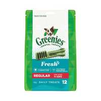 Greenies Fresh Regular Dog Dental Treats 12 Chews Pet: Dog Category: Dog Supplies  Size: 0.4kg 
Rich...