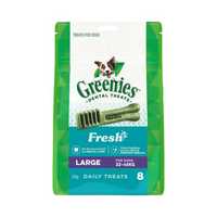 Greenies Fresh Large Dog Dental Treats 8 Chews Pet: Dog Category: Dog Supplies  Size: 0.4kg 
Rich...