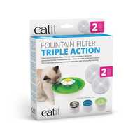 Catit Triple Action Filter 2 Pack Pet: Cat Category: Cat Supplies  Size: 0.1kg 
Rich Description:...